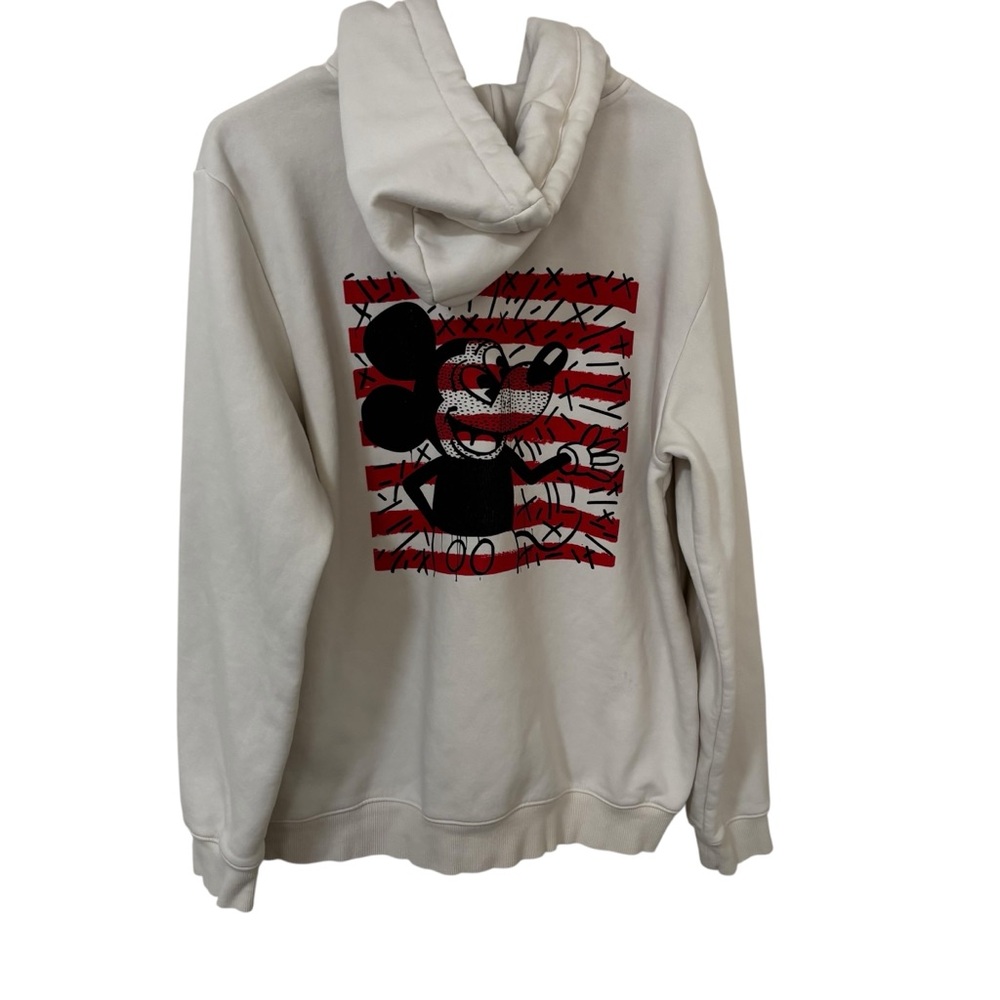 H&M x Mickey Mouse x Keith Haring Men's off white Beige Pullover Hoodie sweater - Picture 2 of 10
